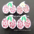 Zinc Alloy rhinestone Strawberries shape slide charms